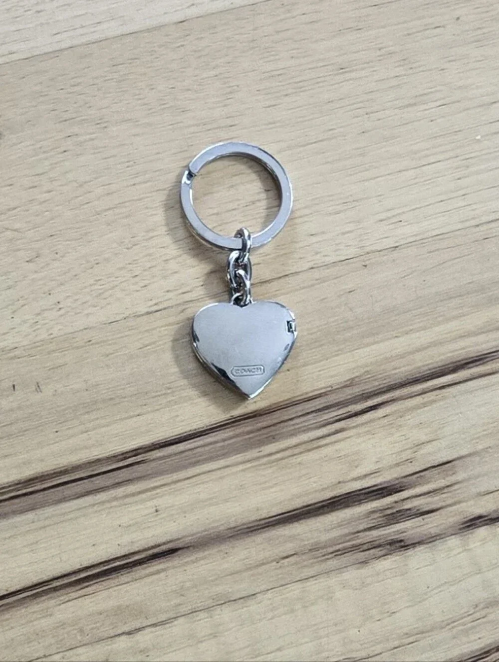 COACH Pink Heart Keychain Charm